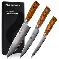 LIVINA HOME Damastmesser Profi Chefmesser mit scharfer 20 cm Klinge aus 67 Lagen, Damaststahl, Damast Messer Japanischer Art, Geschenkbox, Oster Deal Sale!