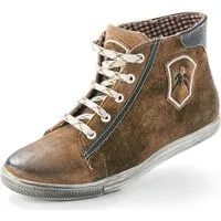 Maddox Hohe Damen Leder Schuhe 'Victoria' - Braun Sneaker