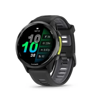 Garmin Forerunner 970 [inkl. Silikonarmband schwarz/grau] 47mm Kunststoffgehäuse schwarz/grün