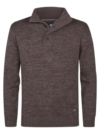 Petrol Industries - Melange Pullover Logan Herren - Braun