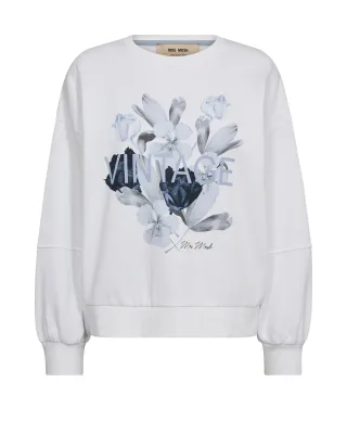 MOS MOSH - MMNati O-LS Sweatshirt white - Gr. - M