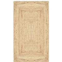 Marrakesch Orient & Mediterran Interior Teppich Jute Teppich Nora handgemacht aus Baumwolle in Natur Beige 70 x 140 cm, Höhe: 1 mm, Handarbeit