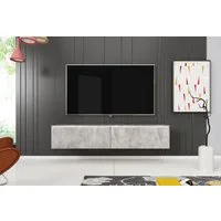 Home affaire Lowboard LOWBOARD D, wahlweise mit oder ohne Beleuchtung, modernes TV-Board ohne Griffe, mit viel Stauraum,stehend und hängend