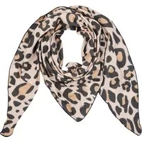 MIRROSI Dreieckstuch Aus Musellin Dreiecksschal ca.195x90 cm, Made in Italy Leopard, (Leicht, ideal für das ganze Jahr, 100% Baumwolle), in tollen Farben (Leo XXL Muster)