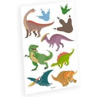 Amscan Schmuck-Tattoo 'Happy Dinosaurier', Klebetattoos - 9 Stk.