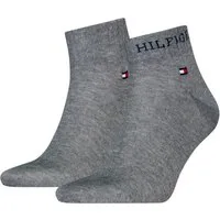Tommy Hilfiger Kurzsocken TH MEN QUARTER 2P HILFIGER TAB (2 Paar) Logo-Flag und Schriftzug