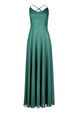Suddenly Princess - Kleid gefüttert, lang Green/Silver - Gr. - 40
