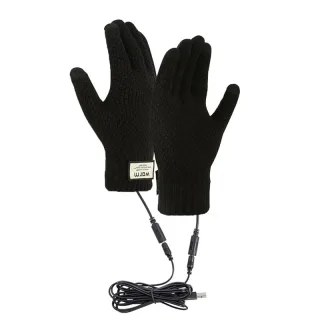 TENGOO USB Charging Touchscreen Heated Gloves Knitted Thermal Coldproof Winter Warm Gloves for Outdoor Sports