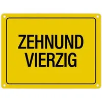 speecheese Metallschild 50. Geburtstag Metallschild mit Spruch: Zehnundvierzig Geschenk