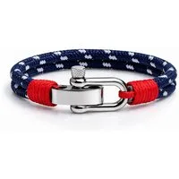 UNIQAL.de Armband Maritimes Segeltau-Armband mit Edelstahl-Schäkel – nautisch, unisex (hochwertiges Segeltau, Edelstahl-Schäkel, zeitloses Design, langlebige Qualität, ideal für Alltag & Freizeit), sorgfältig verarbeitet