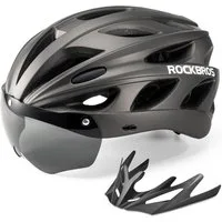 ROCKBROS Fahrradhelm Rennradhelm mit abnehmbarem Visier, Cityhelm, leichter Cityhelm