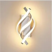 Riserva Wandleuchte Moderne LED Wandlampe Zopf-Design, 19W 3000K Silber