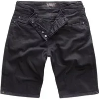 Gelverie Jeansshorts Herren Jeansshorts Stonewashed Schwarz G-303