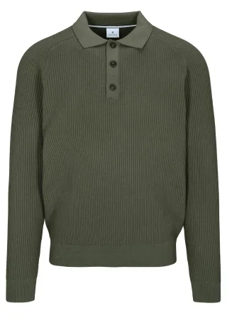 BASEFIELD - Polo Pullover green chrome - Gr. - M