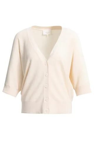 Yaya - Cardigan mit Fledermausärmeln beige - Gr. - XS