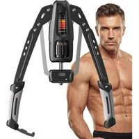 MERACH Handmuskeltrainer Armtrainer Twister Hydraulisch Verstellbar 10-200 kg Brusttrainer (Oberkörper Fitnessgerät für Zuhause, 1-St., Stufenloser Hydraulik-Widerstand für Effektives Training), Intensiver Muskelaufbau für Arme, Brust & Schultern