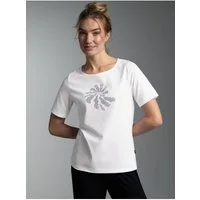 Trigema T-Shirt TRIGEMA T Shirt mit Strass Motiv "Schnecke" (1-tlg)