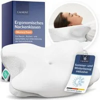 CALMONT Nackenstützkissen Memory Foam Kissen, Orthopädisches Kissen, Ergonomisches Kissen, Füllung: Gel-Memory Schaum