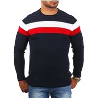 CARISMA Strickpullover Herren leichter Feinstrick einfarbig uni gestreift retro Look 7558