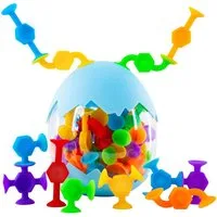 CLTYQ Badespielzeug Saugnapf-Spielzeug,Badespielzeug mit Saugnäpfen für Kinder ab 3 Jahren, Interaktives Badespielzeug,sensorisches Saugnapf-Spielzeug