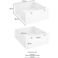 OTTO home Schubkasten Tessin (Set, 2 St), Bettschubladen auf Rollen, passend für das OTTO HOME Bett Tessin