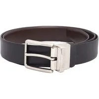 Hirschthal Ledergürtel Herren Leder-und Kunstleder-Wendegürtel Schwarz/Braun für Anzug &Chino Business Kollektion