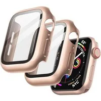 LuxusKollektion Smartwatch-Hülle Displayschutz Hülle Apple Watch SE Series 6 5 4 40mm Gold 2er Pack