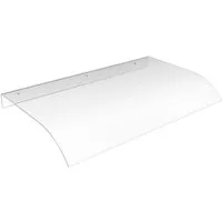 FIVMEN Vordach Überdachung Pultvordach Polycarbonat Haustürvordach Transparentes, Überdachung Pultbogenvordach Türdach UV-Schutz Regenschutz