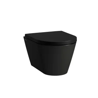 LAUFEN Wand-Tiefspül-WC Kartell 490x370, spülrandlos Ausführung kurz schwarz matt H8203337160001