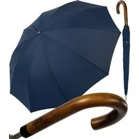 iX-brella Stockregenschirm High Quality mit Auf-Automatik und Stahlgestell, mit Echtholz-Rundhakengriff
