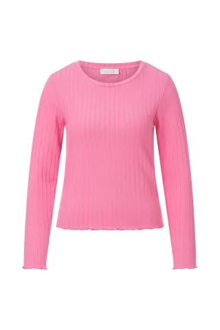 Rich & Royal - Rib Longsleeve pink radiance - Gr. - XS
