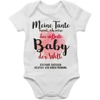 Shirtracer Shirtbody Meine Tante meint, ich wäre das süßeste Baby der Welt. Strampler Baby Mädchen & Junge