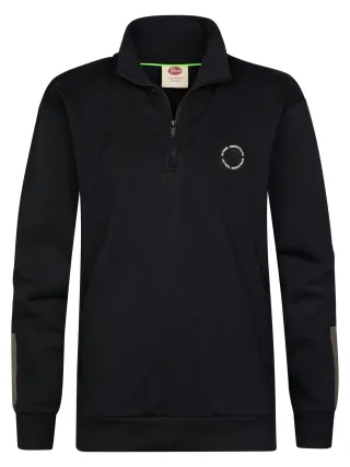 Petrol Industries - Boys Sweater Collar Zip Deep Black - Gr. - 140