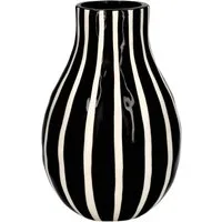 Giftcompany Dekovase Artisan Vase gestreift L schwarz/weiß 15,6cm (Vasen)
