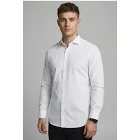 Jack & Jones Langarmhemd JPRBLAJAXON mit Stretchanteil und stylischem Kragen unifarben, slim fit, Web, Hemdkragen, atmungsaktiv