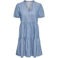 ONLY Jeanskleid ONLNOVA AZURE (1-tlg) Drapiert/gerafft