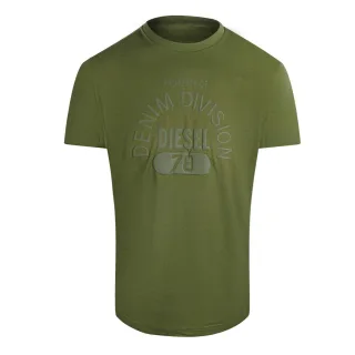 Diesel - T-shirt „property Of Denim Division" In Grün