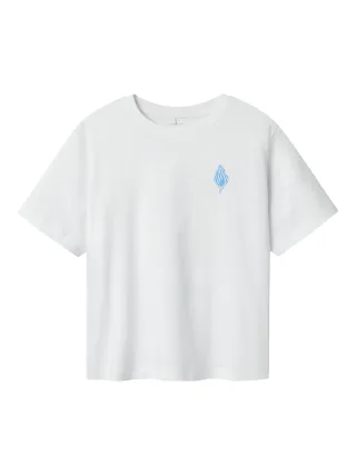 NAME IT - NKFJASSA SS NREG TOP PB lucent white - Gr. - 158/164