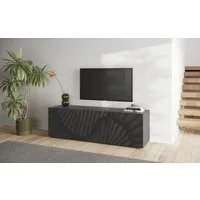 OTTO home Lowboard Snake, TV-Möbel, TV-Schrank, Media-Board, Breite 181 cm, viel Stauraum, mit Siebdruck-Front, 3 Türen, bodenstehend, stilvoll & funktional