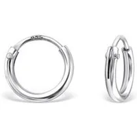 Order & Smile Schmuck Paar Creolen Kleine Draht-Creolen Ohrringe aus 925 Silber (8 mm)