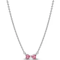 Pandora Kette mit Anhänger 394235C01-45, pinke Schleife
