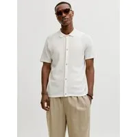 Jack & Jones Strickpullover JJEGEORGE KNIT SHIRT SS SN mit Polokragen