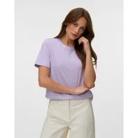 Vero Moda Kurzarmshirt VMPAULINA SS T-SHIRT GA JRS NOOS Baumwolle, regular fit
