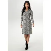 Aniston SELECTED Jerseykleid mit trendiger Jaquardmusterung
