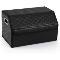 COSTWAY Aufbewahrungsbox, 35L Kofferraumtasche faltbar mit Deckel & Trennwand