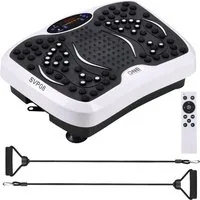 ONE FITNESS Vibrationsplatte Massageplatte Rüttelplatte Vibrationstrainer, 200 W, präzise Anpassung der Trainingsintensität