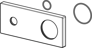 Hansa Abdeckplatte Oras Group 1008244V, 175x75 mm verchromt, 1008244V 1008244V