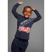 KIDSWORLD Langarmshirt HIER KOMMT RETTUNG Langarm, Basic-Passform, peppiger Druck