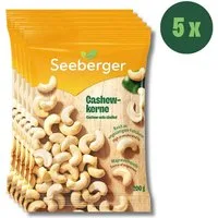 Seeberger Snacks Nüsse Seeberger Cashewkerne Multipack – 5 × 200 g