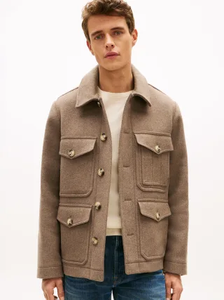 WOOL 4PKT JACKET coastal taupe - Gr. - M